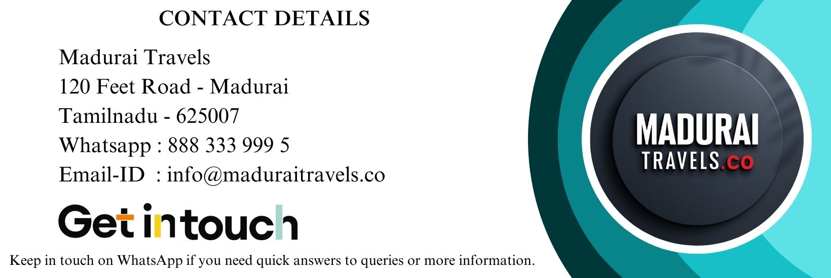 Southindia Travels Contact Information